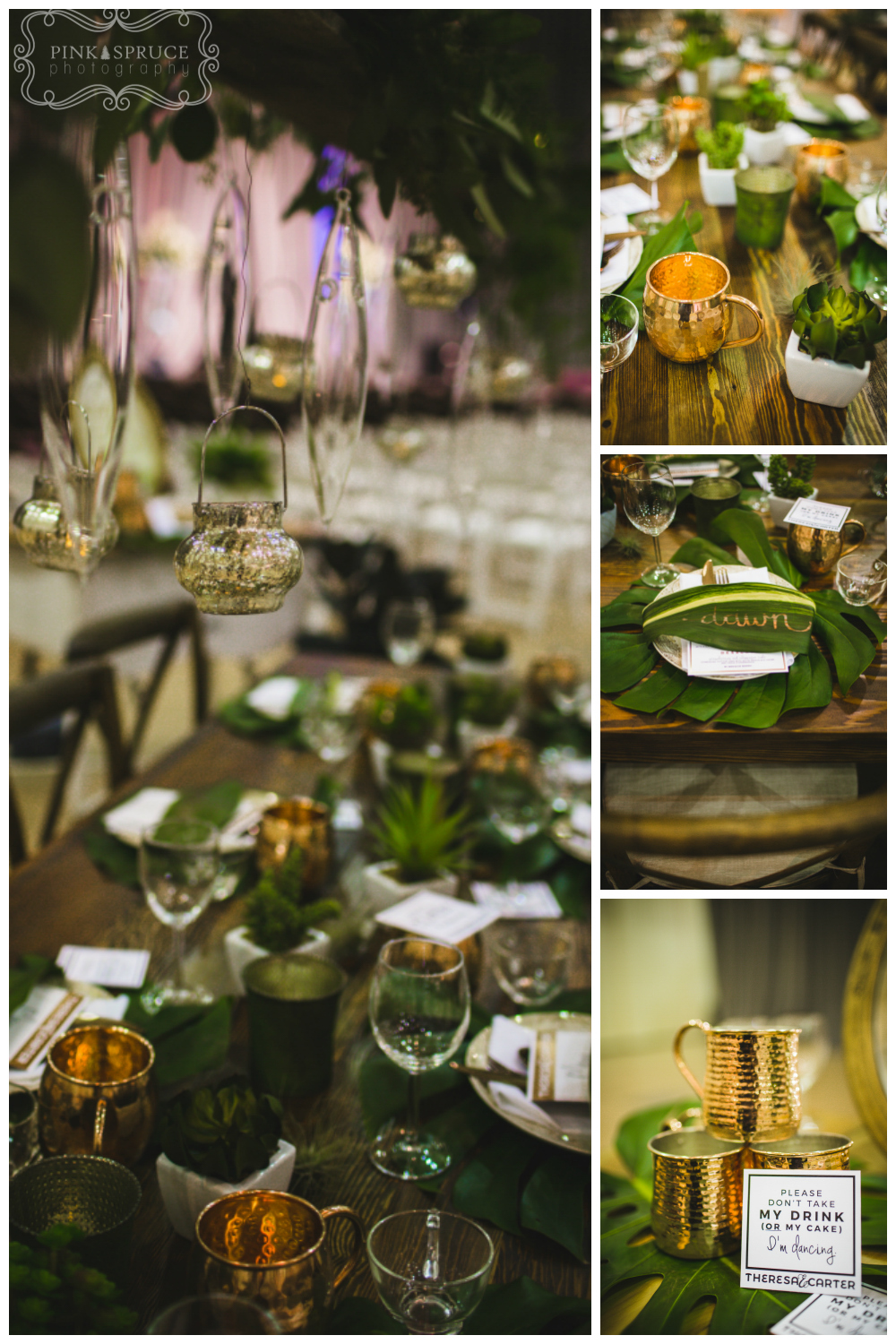 Modern Botanical Wedding Theme | Seen at the La Crosse Bridal Expo | Pink Spruce Photography