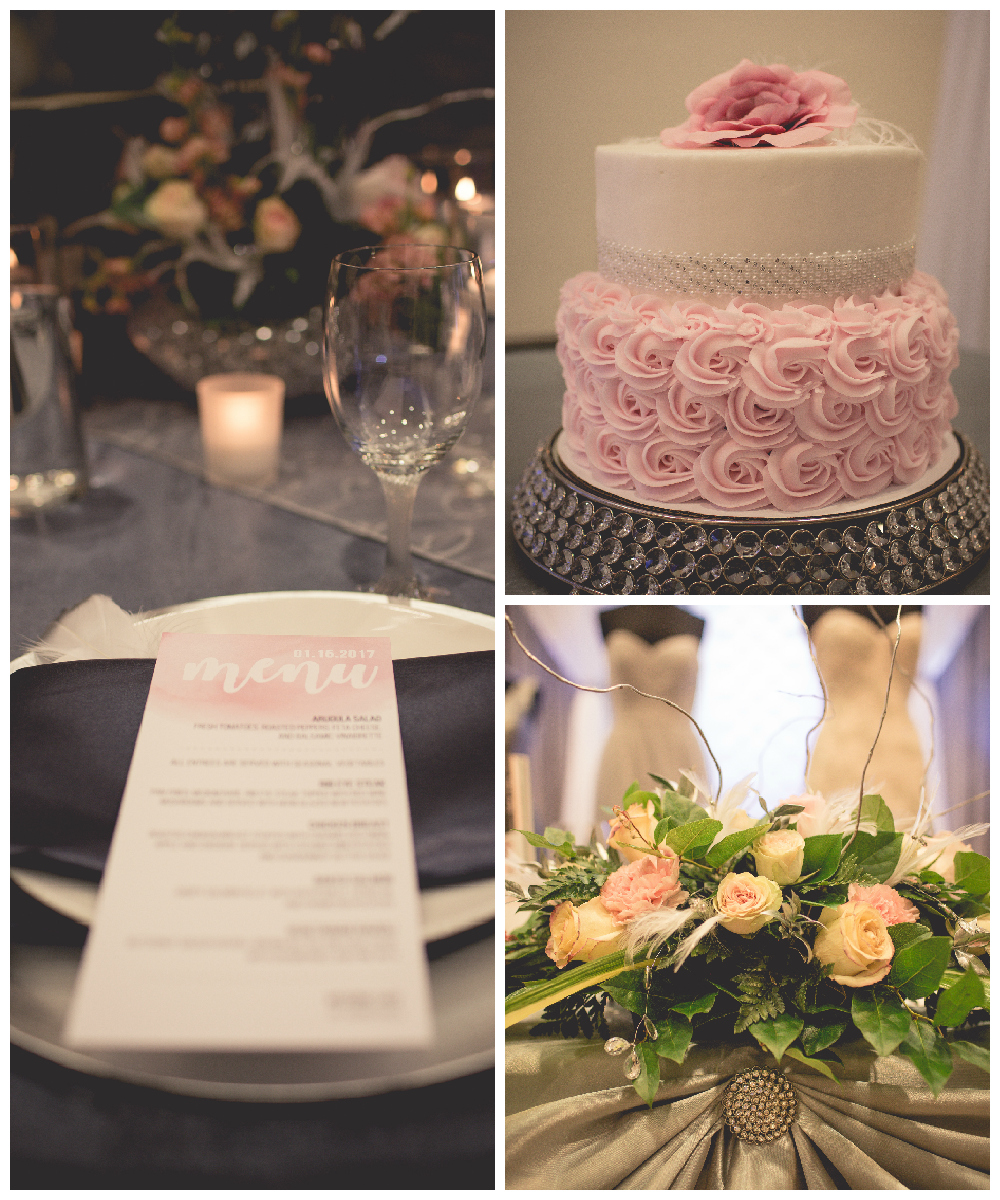 Romantic Pink and Grey Wedding Theme | Seen at the La Crosse Bridal Expo | Pink Spruce Photography
