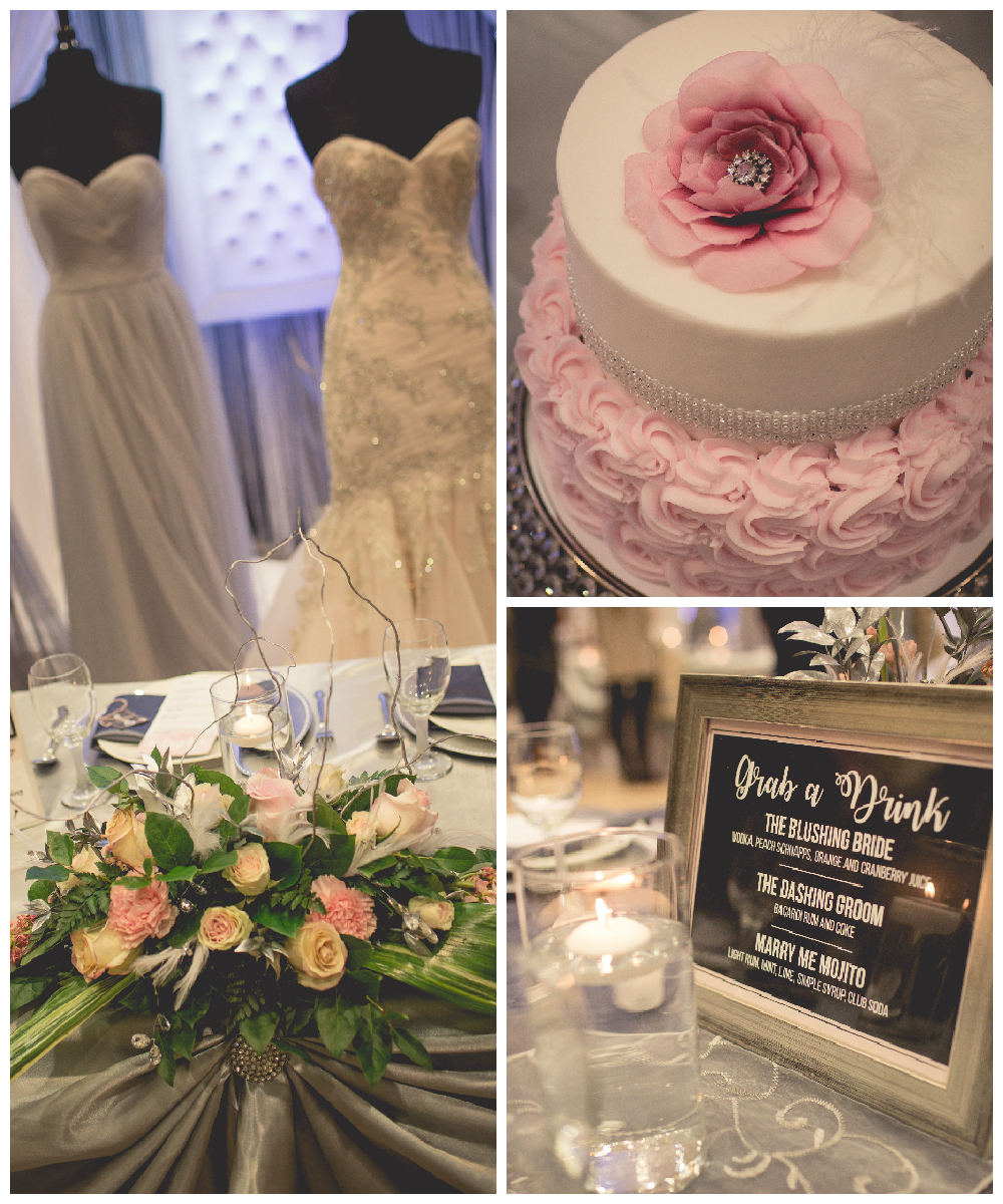 Romantic Pink and Grey Wedding Theme | Seen at the La Crosse Bridal Expo | Pink Spruce Photography