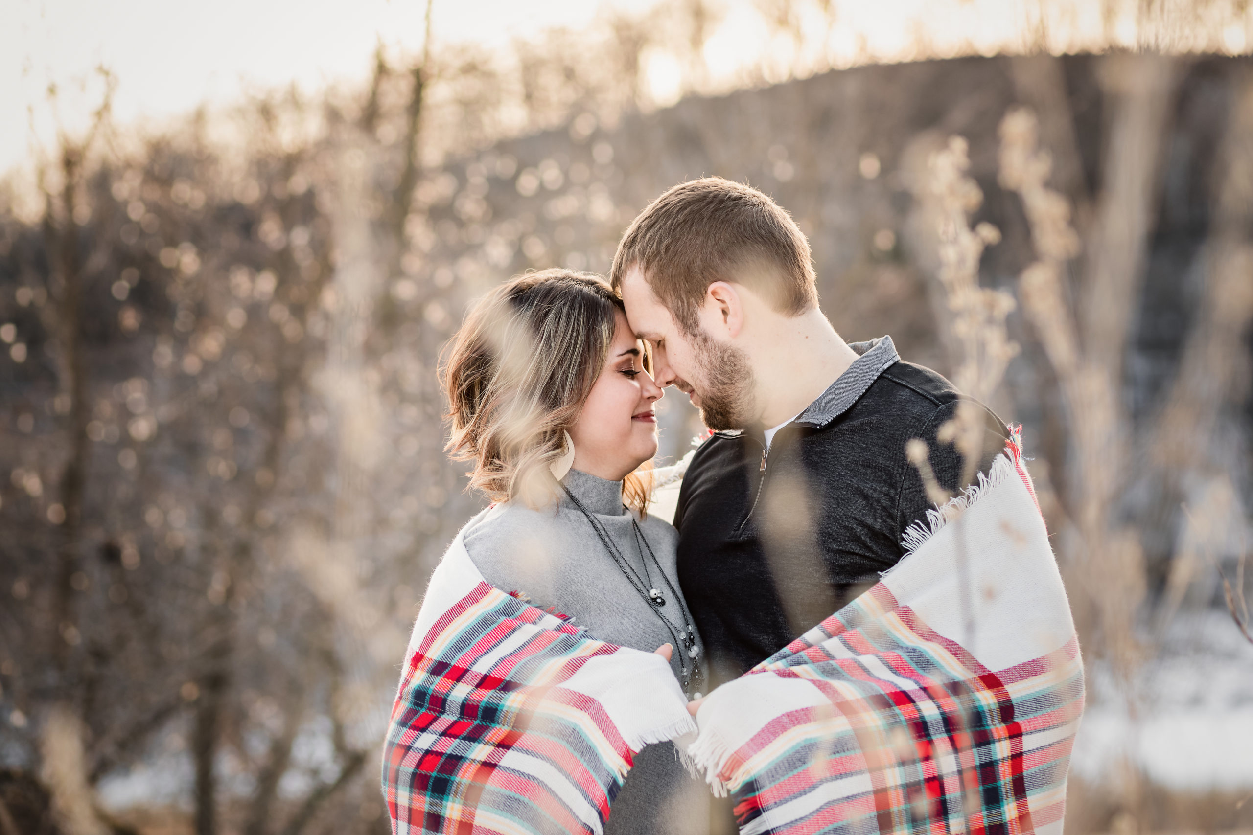 Winter Engagement Session at Cassell Hollow Farm by Pink Spruce Photography