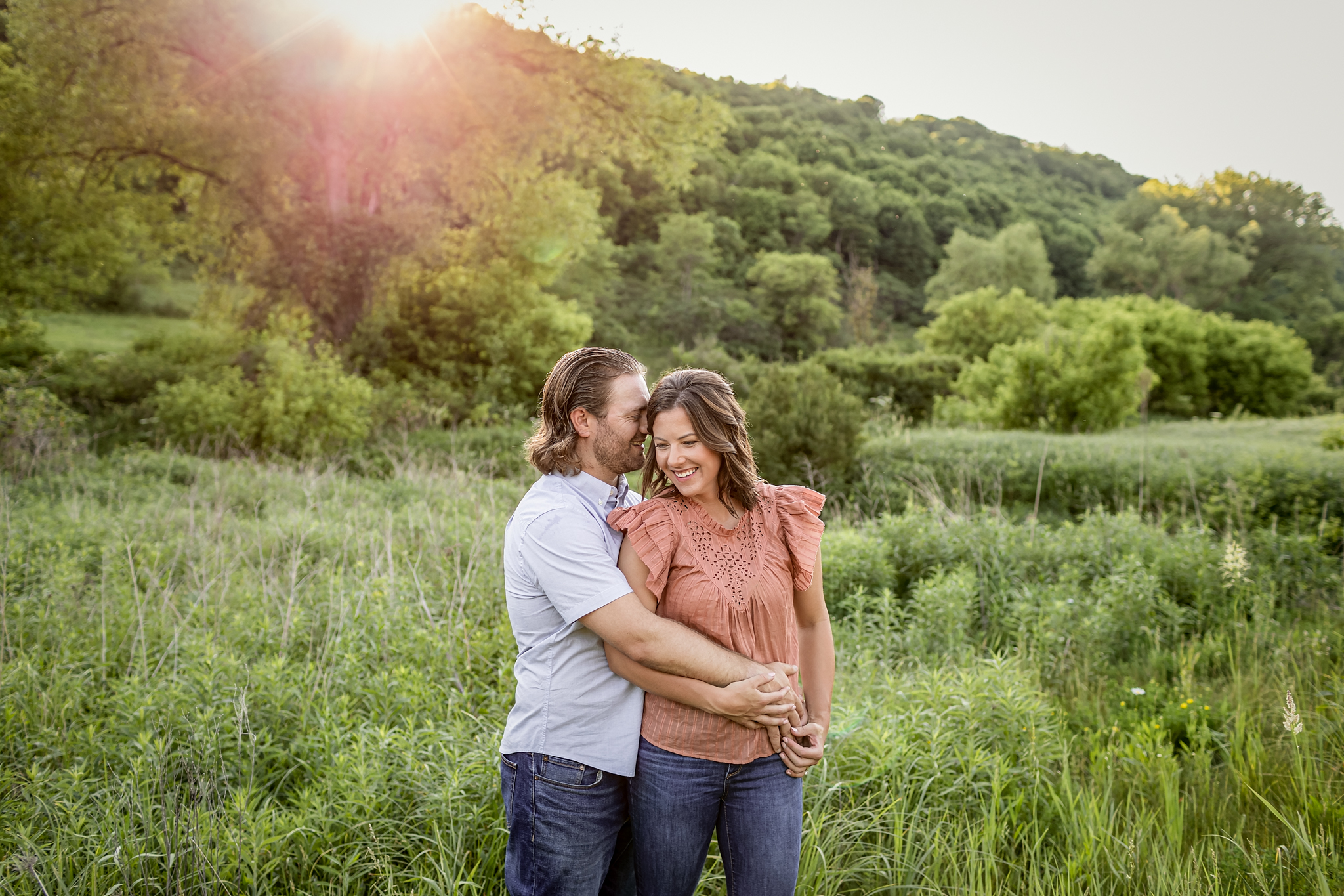 Wisconsin Engagement Session at Cassell Hollow Farm in Viroqua, WI | Abby and Lucas with Pink Spruce Photography